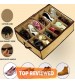 Under Bed Shoe Organizer Bag Foam Fabric Sheet Shoe Organizer with Clear Plastic Zip Cover Store up to 12 Pairs of Shoes